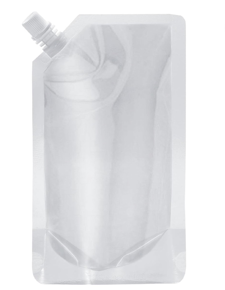 Single clear spout flask